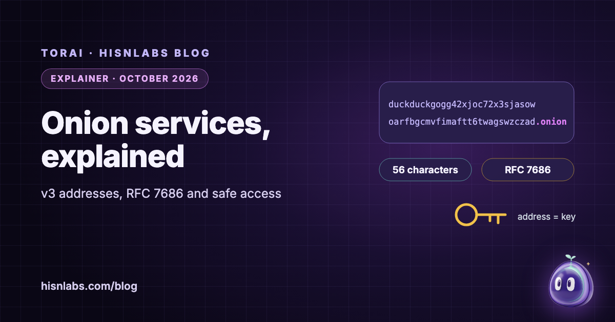شرح خدمات onion: عناوين الإصدار 3 وRFC 7686 والوصول الآمن
